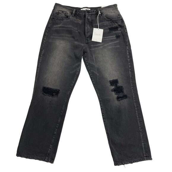 KANCAN JEANS 90'S BOYFRIEND ULTRA HIGH RISE DISTRESSED GRUNGE WOMEN'S SIZE 13/30 - Picture 1 of 16